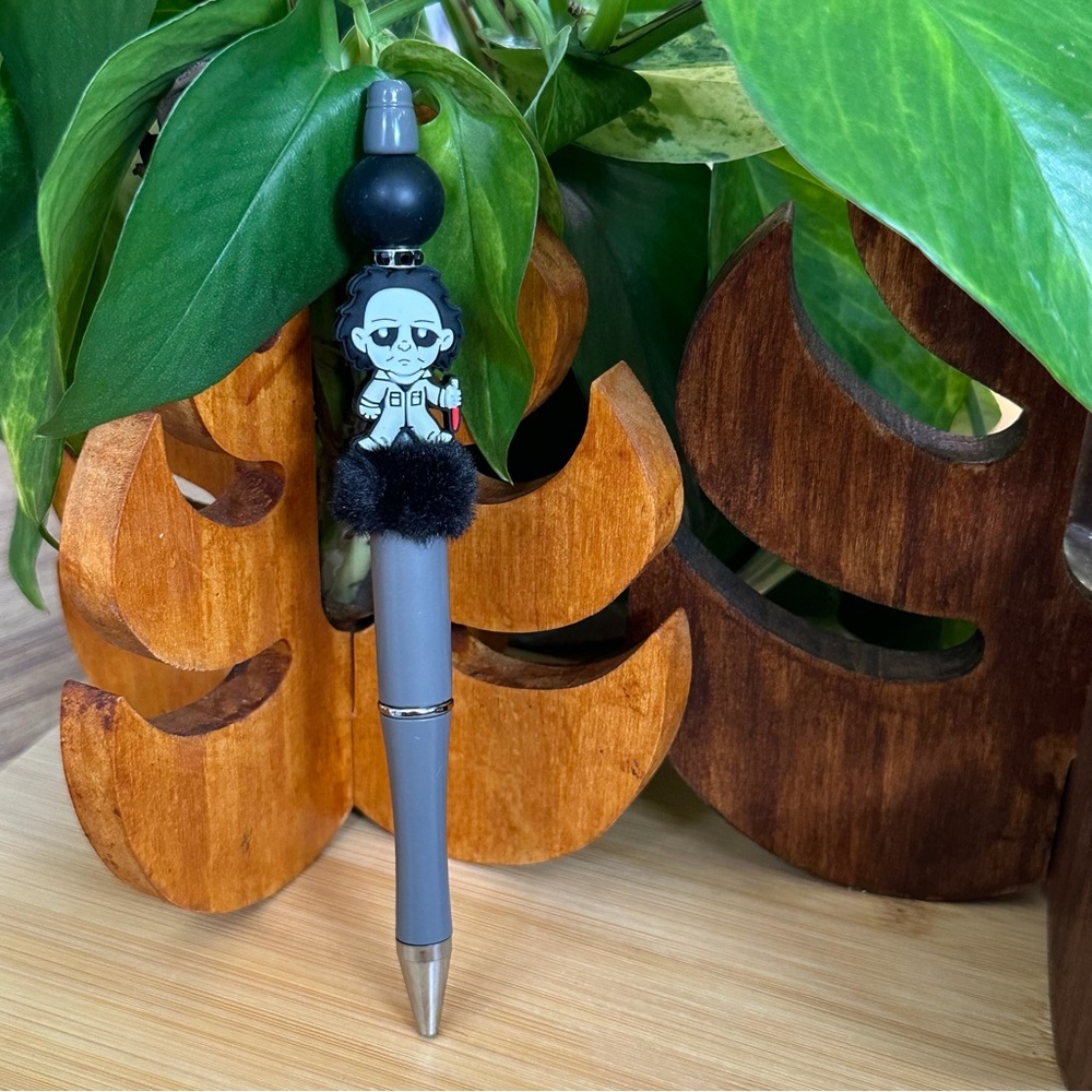 🎃 Spooky Halloween Silicone Pen | Handmade Beaded Pen | Fall Writing Accessory 👻